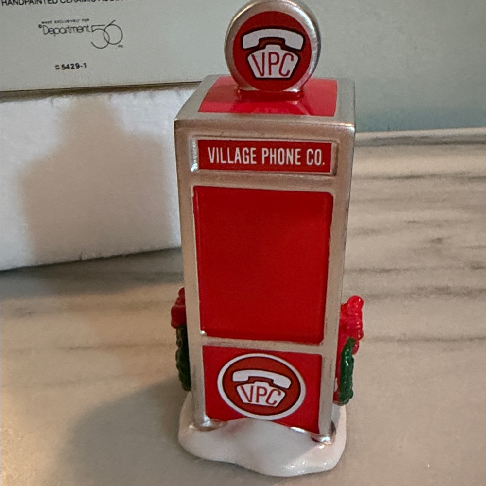 THE ORIGINAL SNOW VILLAGE “VILLAGE PHONE BOOTH - Picture 3 of 5